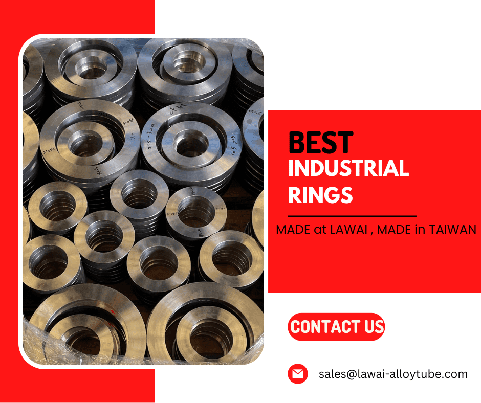 INCONEL 718 large ring is cut from INCONEL 718 tube manufactured by centrifugal casting at LAWAI INDUSTRIAL CORPORATION